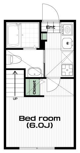 橋本駅の賃貸 56,000円 間取り図