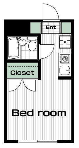 国立駅の賃貸 43,000円 間取り図
