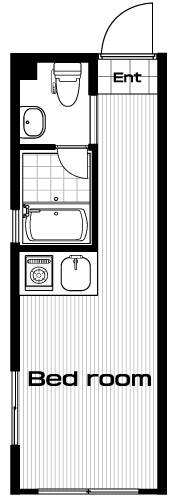 大岡山駅の賃貸 78,000円 間取り図