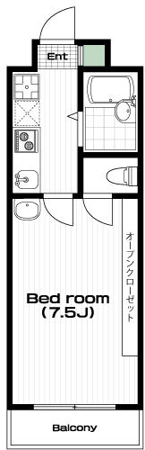 千歳烏山駅の賃貸 68,000円 間取り図