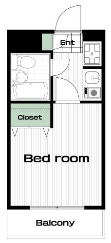 下高井戸駅の賃貸 64,000円 間取り図
