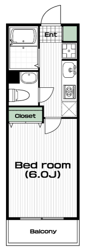 大塚・帝京大学駅の賃貸 55,000円 間取り図