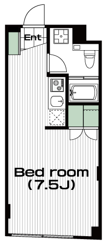 鷺ノ宮駅の賃貸 80,000円 間取り図