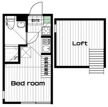 沼部駅の賃貸 72,000円 間取り図