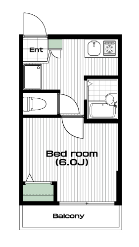 西巣鴨駅の賃貸 72,000円 間取り図