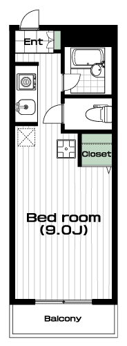 登戸駅の賃貸 53,000円 間取り図
