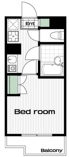 一橋学園駅の賃貸 62,000円 間取り図