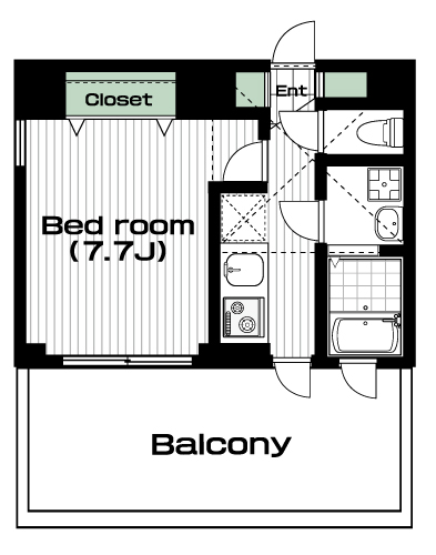 調布駅の賃貸 63,000円 間取り図