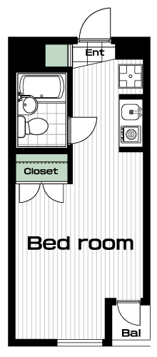 尾山台駅の賃貸 54,000円 間取り図