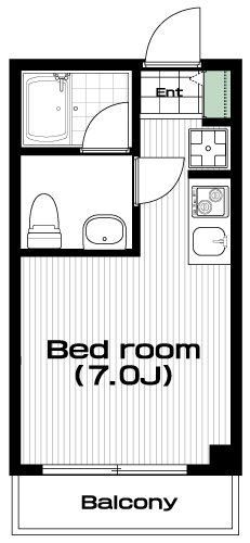 三ツ沢上町駅の賃貸 60,000円 間取り図