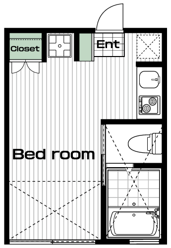 千歳烏山駅の賃貸 78,000円 間取り図