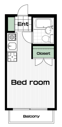 仙川駅の賃貸 55,000円 間取り図