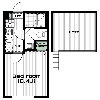 新百合ヶ丘駅の賃貸 62,000円 間取り図