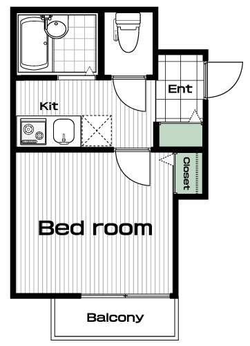 生田駅の賃貸 43,000円 間取り図