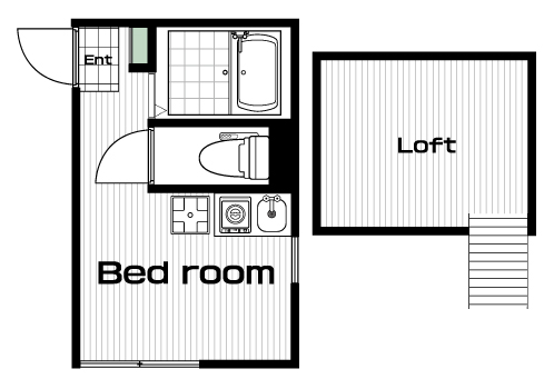 日吉駅の賃貸 55,000円 間取り図