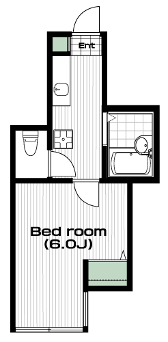 野方駅の賃貸 59,000円 間取り図