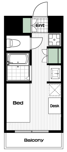 仙川駅の賃貸 68,000円 間取り図