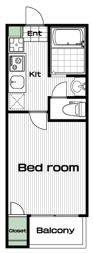 梅ヶ丘駅の賃貸 87,000円 間取り図