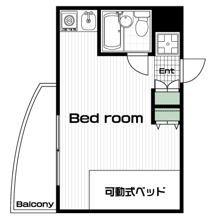 早稲田駅の賃貸 61,000円 間取り図