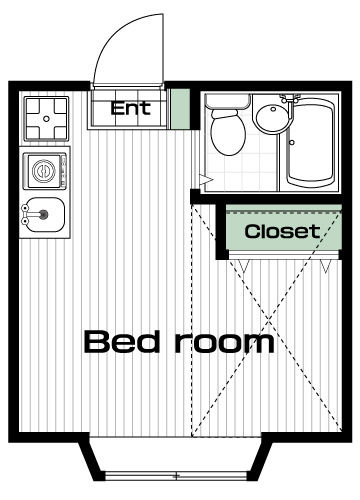 東小金井駅の賃貸 46,000円 間取り図