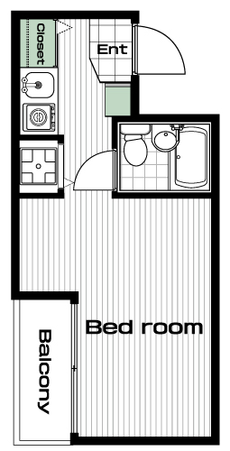 等々力駅の賃貸 59,000円 間取り図