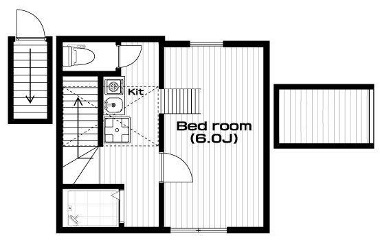 千歳船橋駅の賃貸 73,000円 間取り図