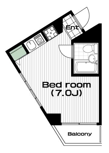 西巣鴨駅の賃貸 65,000円 間取り図
