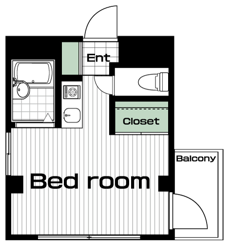 京王堀之内駅の賃貸 43,000円 間取り図