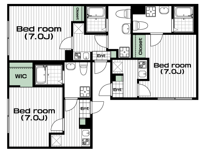 一橋学園駅の賃貸 69,000円 間取り図