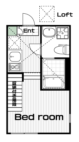 生田駅の賃貸 59,000円 間取り図