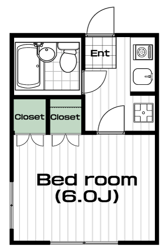 溝の口駅の賃貸 48,000円 間取り図