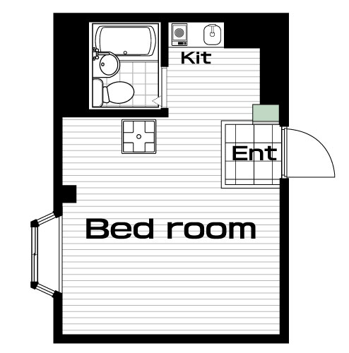 生田駅の賃貸 38,000円 間取り図