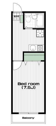 市川駅の賃貸 52,000円 間取り図