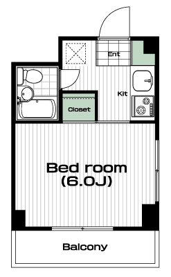 駒沢大学駅の賃貸 62,000円 間取り図