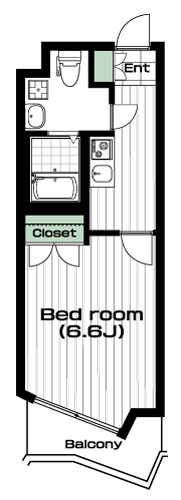 青葉台駅の賃貸 69,000円 間取り図