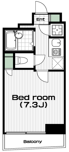 高田馬場駅の賃貸 80,000円 間取り図