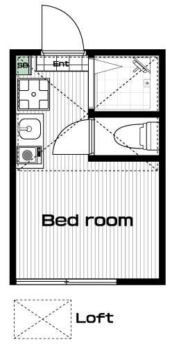 駒沢大学駅の賃貸 67,000円 間取り図