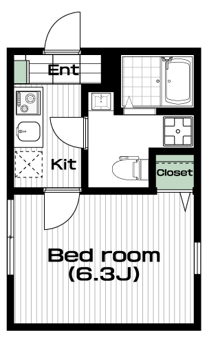 生田駅の賃貸 71,000円 間取り図