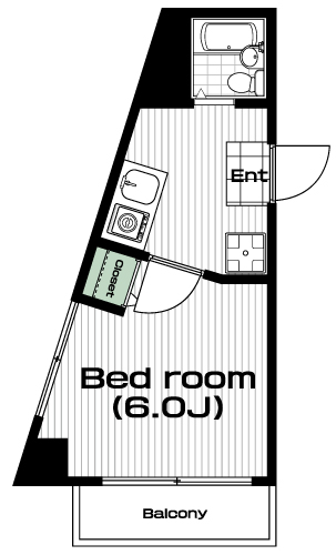 八王子駅の賃貸 43,000円 間取り図