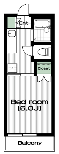 武蔵小金井駅の賃貸 58,000円 間取り図