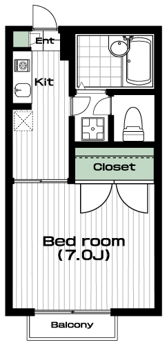 玉川学園前駅の賃貸 54,000円 間取り図