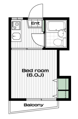 江古田駅の賃貸 50,000円 間取り図