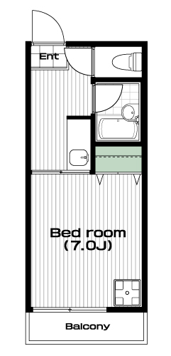 小竹向原駅の賃貸 58,000円 間取り図