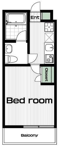 西武柳沢駅の賃貸 66,000円 間取り図