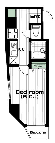 上野毛駅の賃貸 79,000円 間取り図