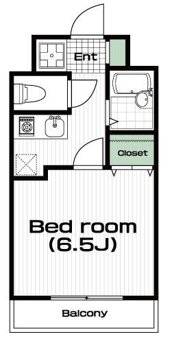 調布駅の賃貸 70,000円 間取り図