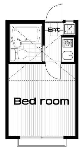 調布駅の賃貸 43,000円 間取り図