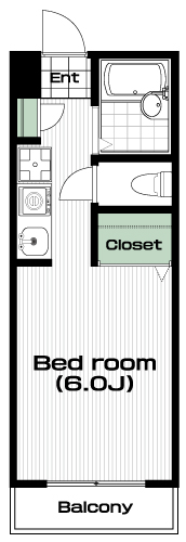 南大沢駅の賃貸 45,000円 間取り図