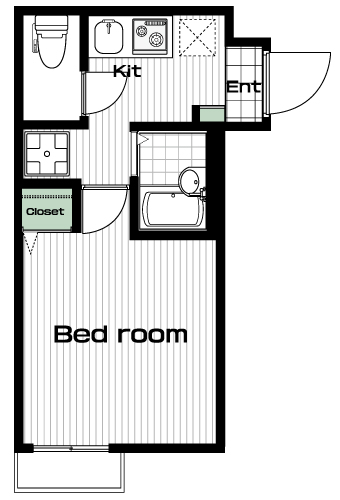 経堂駅の賃貸 81,000円 間取り図