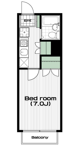 南与野駅の賃貸 35,000円 間取り図